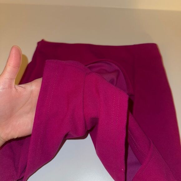 SHEIN SXY Solid Split Front Skort Color: Red Violet Size 2(XS) - Picture 7 of 13